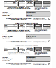 Payment Coupons